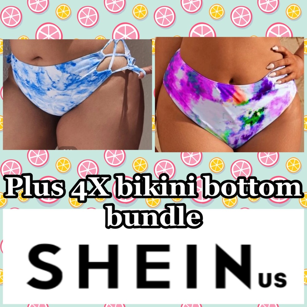 SHEIN PLUS 4x bikini bottom bundle NWT